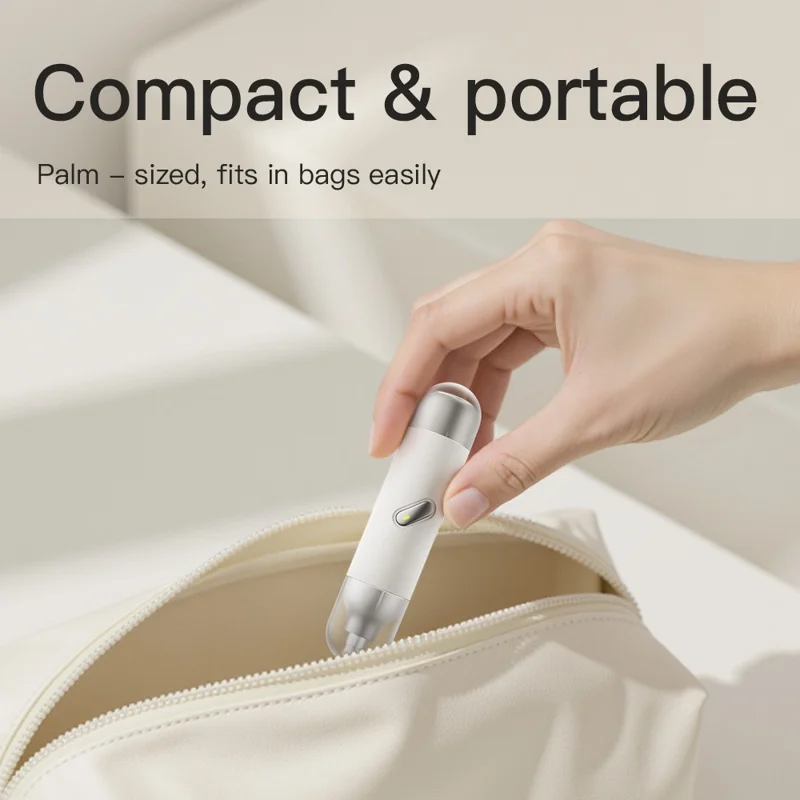 Electric Nose Hair Trimmer Men Portable Mini Grooming Shaver Type-C Charging - White