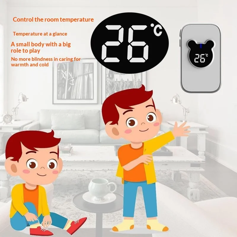 C305B 38 Suonerie 433 MHz Campanello Wireless Autoalimentato con Display Temperatura, 1 Trasmettitore + 1 Ricevitore - Bianco