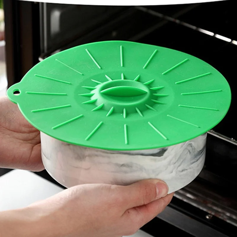 5Pcs Silicone Lids Set Round Stretch Bowl Covers Microwave Safe Food Storage Caps