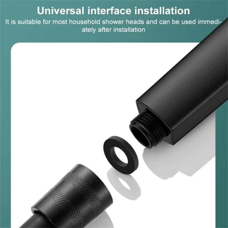 3-Modus-Hochdruck-Duschbrause ABS-Handbrause mit großer Platte für das Badezimmer – Schwarz