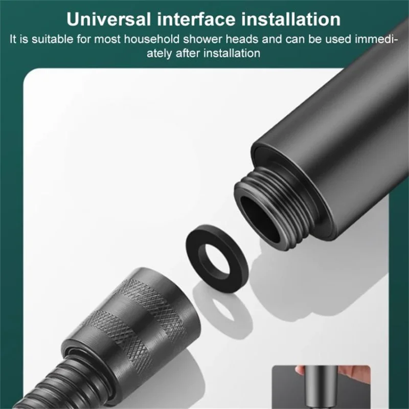 Handdusche mit 5 Modi und Ein-/Ausschalter 25,5 cm Hochdruck-Duschkopf fürs Badezimmer – Dunkelgrau