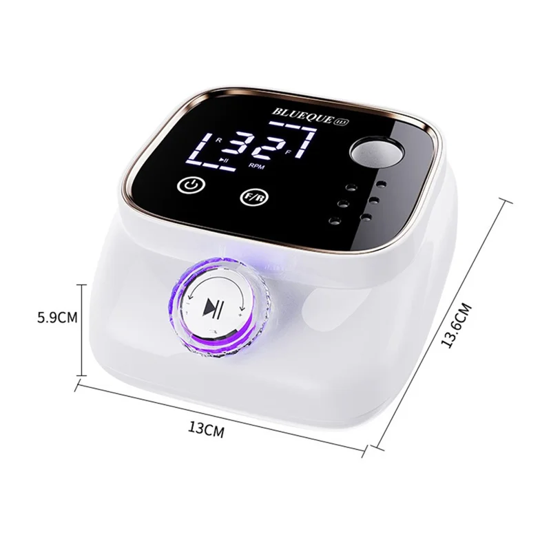 BLUEQUE BQ-113 Electric Nail Drill 45000RPM LCD Display Memory Function Nail File Polisher Kit, EU Plug