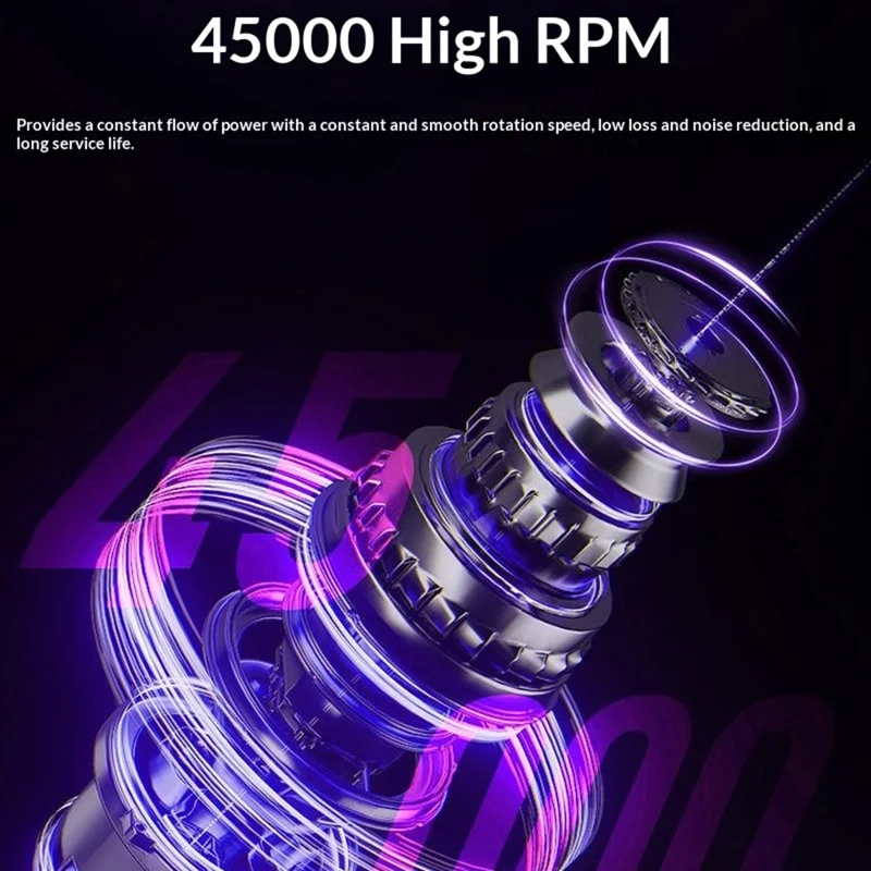 BLUEQUE BQ-113 Electric Nail Drill 45000RPM LCD Display Memory Function Nail File Polisher Kit, EU Plug