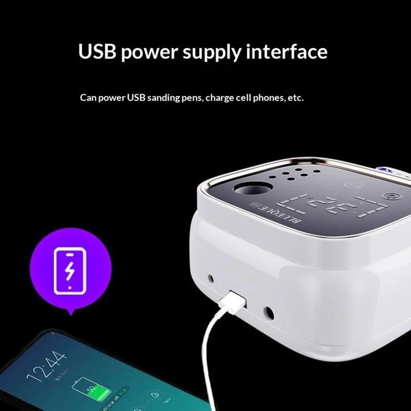 BLUEQUE BQ-113 Electric Nail Drill 45000RPM LCD Display Memory Function Nail File Polisher Kit, EU Plug