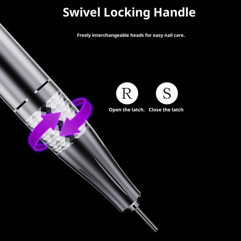 BLUEQUE BQ-113 Electric Nail Drill 45000RPM LCD Display Memory Function Nail File Polisher Kit, EU Plug