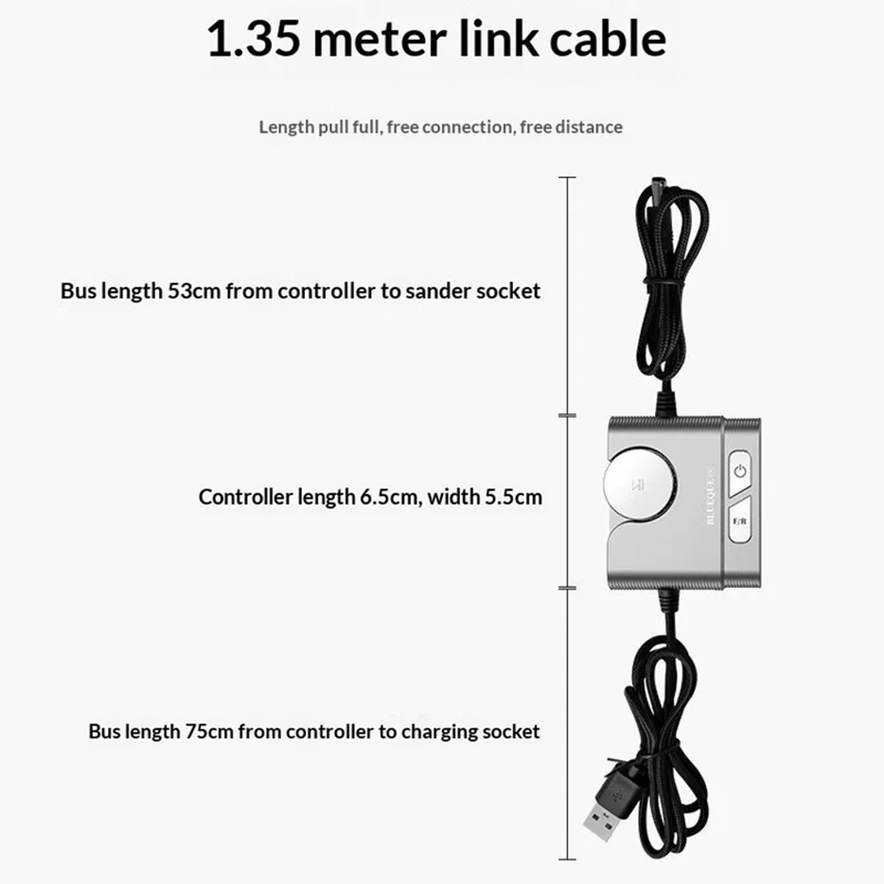 BLUEQUE BQ116 Electric Nail Drill Kit 40000RPM Manicure Machine with Integrated Speed Control LED Display - Silver