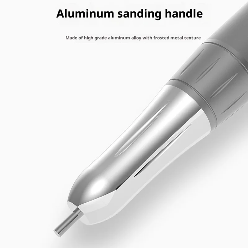 BLUEQUE BQ116 Electric Nail Drill Kit 40000RPM Manicure Machine with Integrated Speed Control LED Display - Silver