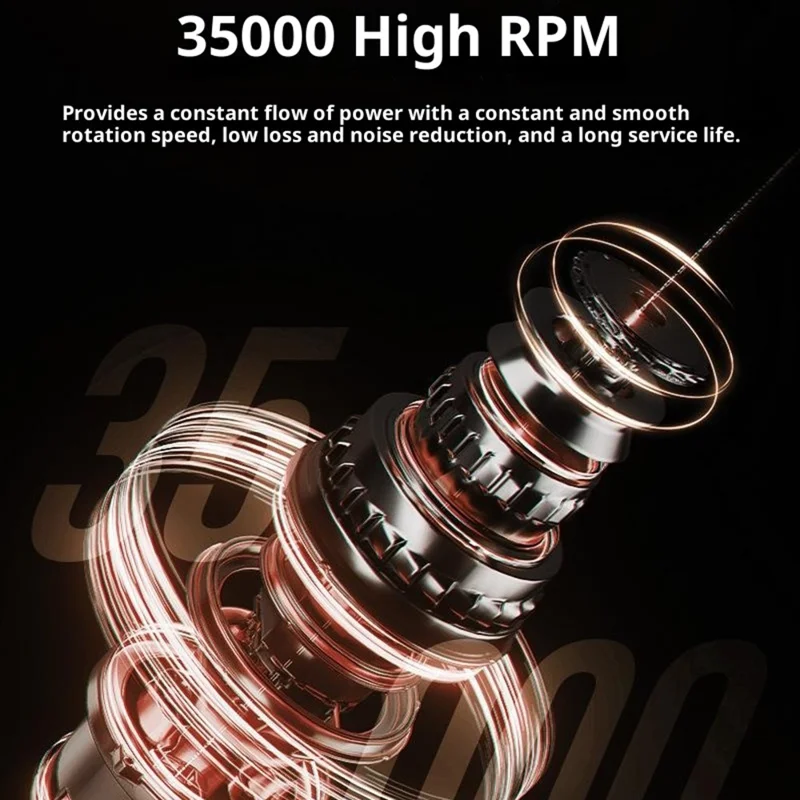 BLUEQUE BQ-111 Electric Nail Drill 35000RPM Memory Function Low Noise Portable Nail File for Manicure - White