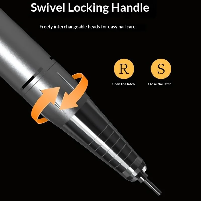 BLUEQUE BQ-111 Electric Nail Drill 35000RPM Memory Function Low Noise Portable Nail File for Manicure - White