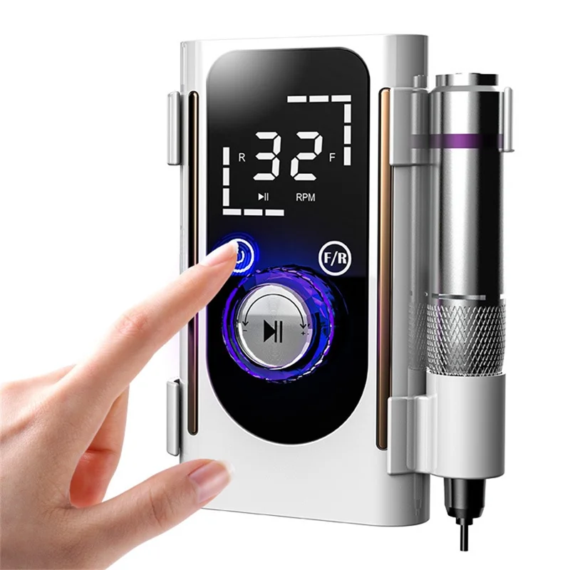 BLUEQUE BQ-112 Electric Nail Drill Machine 45000 RPM Rechargeable Manicure File with Memory Function