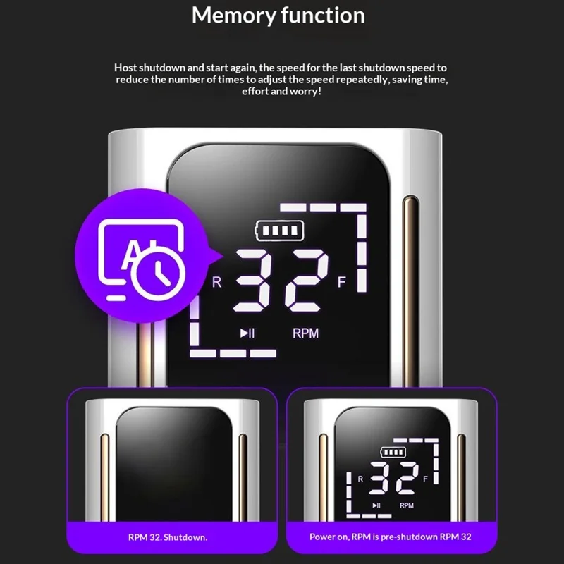 BLUEQUE BQ-112 Electric Nail Drill Machine 45000 RPM Rechargeable Manicure File with Memory Function