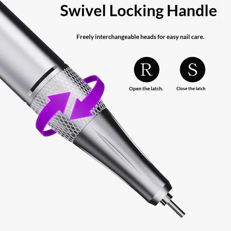 BLUEQUE BQ-112 Electric Nail Drill Machine 45000 RPM Rechargeable Manicure File with Memory Function