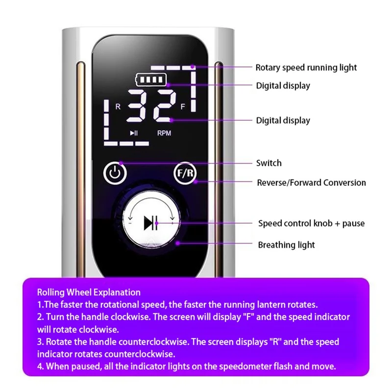 BLUEQUE BQ-112 Electric Nail Drill Machine 45000 RPM Rechargeable Manicure File with Memory Function