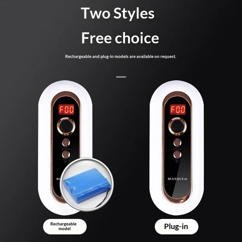 BLUEQUE 504 Mini Electric Nail Drill Kit 30000RPM Rechargeable Nail File Grinder, EU Plug - Black