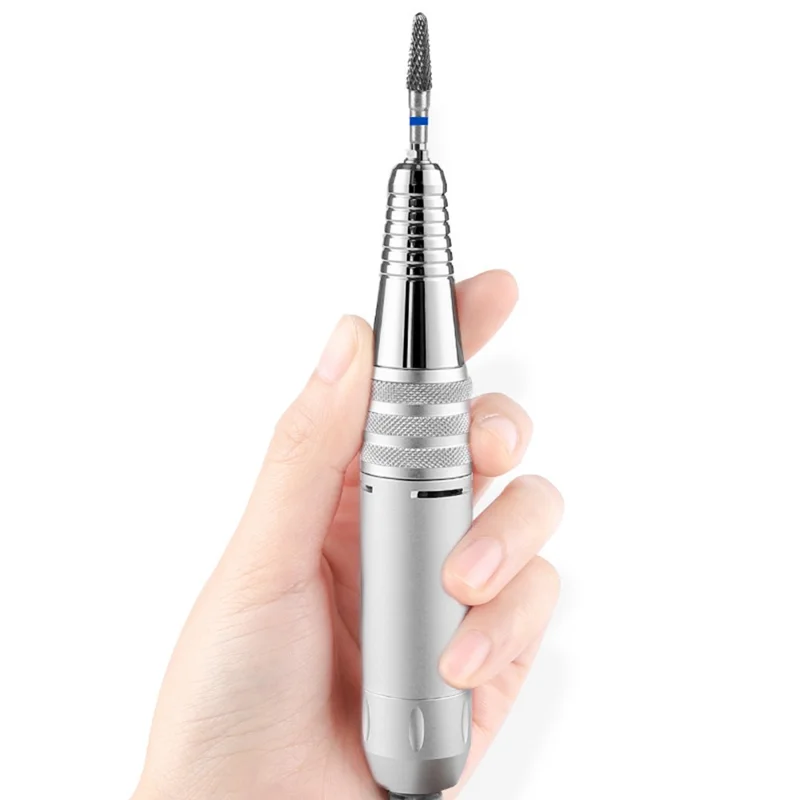 BLUEQUE 504 Mini Electric Nail Drill Kit 30000RPM Rechargeable Nail File Grinder, EU Plug - Black