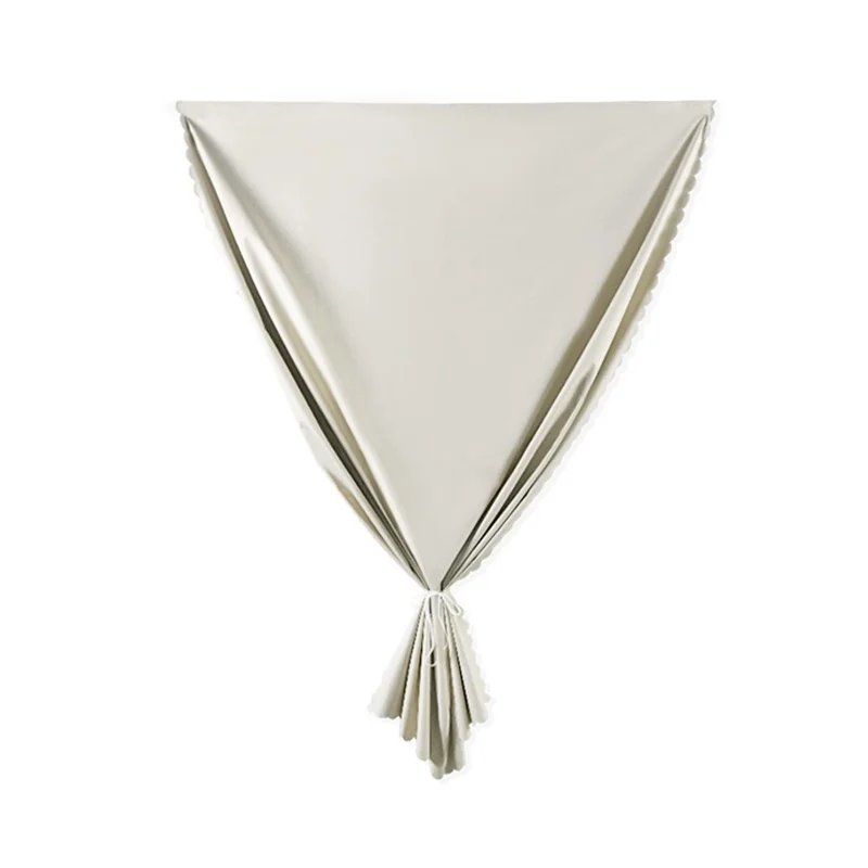 1Pc 2.0 x 2.5m Solid Color Blackout Curtain Punch Free Magic Tape Light Blocking Window Curtain - Beige