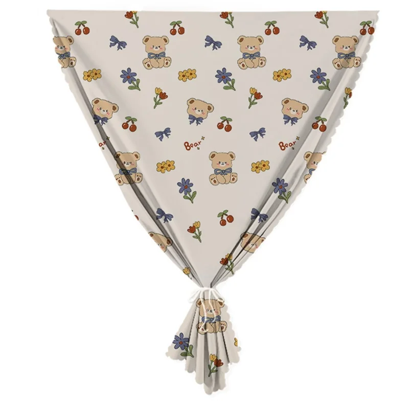 1Pc 1.0 x 1.5m Waterproof Printed Blackout Curtain Magic Tape Self Adhesive Light Blocking Curtain - Style A