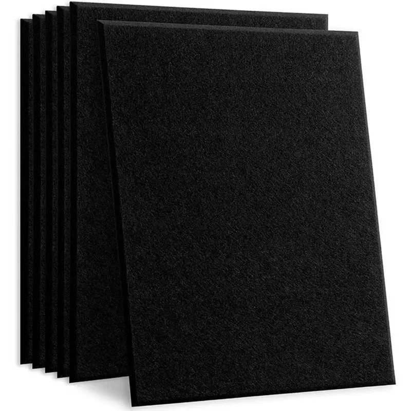 12 قطعة مقاس 30×30 سم، لوحة عازلة للصوت ماصة من ألياف البوليستر، لوحة فلت ذاتية اللصق، سماكة 9 مم - أسود