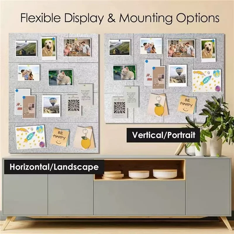 12 قطعة مقاس 30×30 سم، لوحة عازلة للصوت ماصة من ألياف البوليستر، لوحة فلت ذاتية اللصق، سماكة 9 مم - أسود