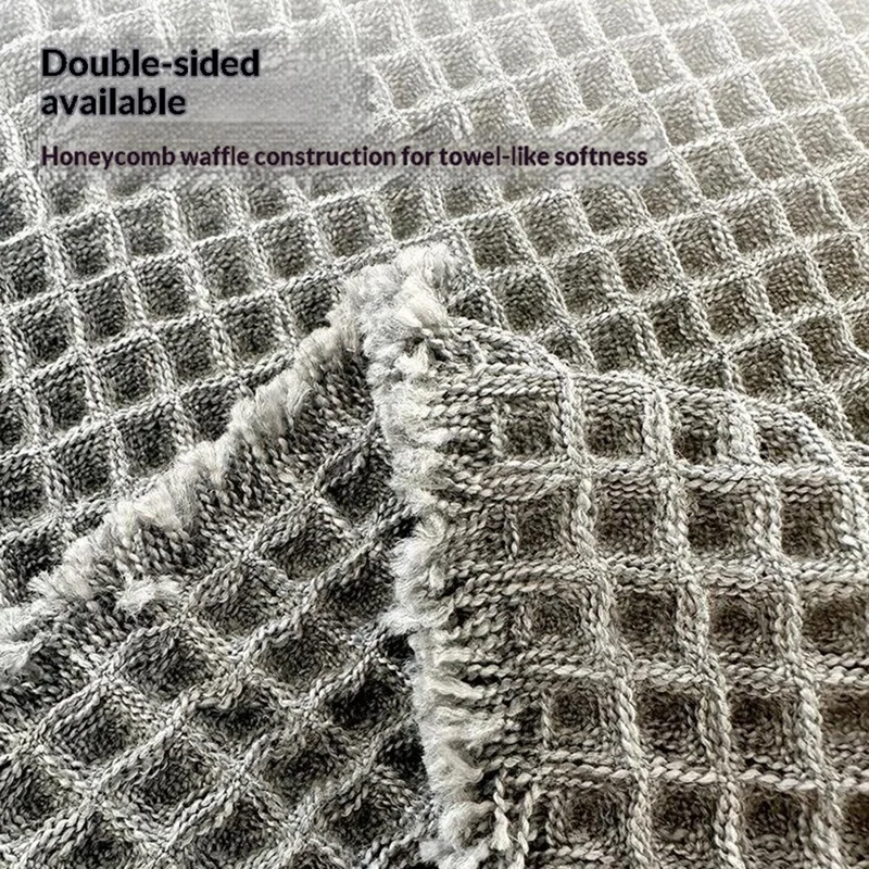 43x61 cm waffelformet badematte, vandabsorberende, skridsikker dørteppe til badeværelse - lysegrå