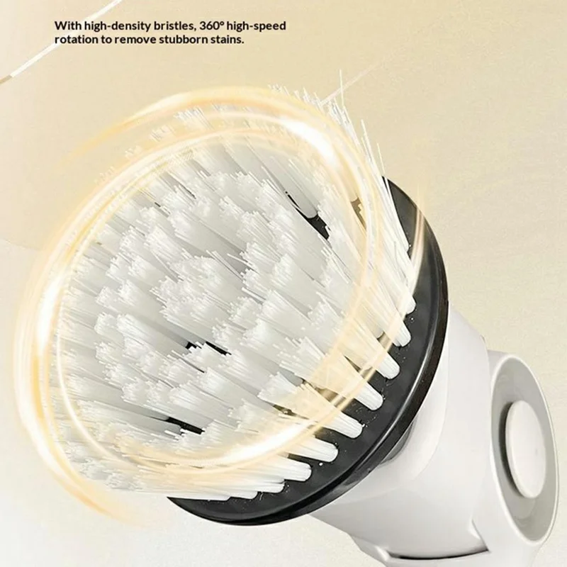 L-0275 7-in-1 Multi-function Electric Cleaning Brush Cordless Handheld Rotating Extendable Scrubber - Black