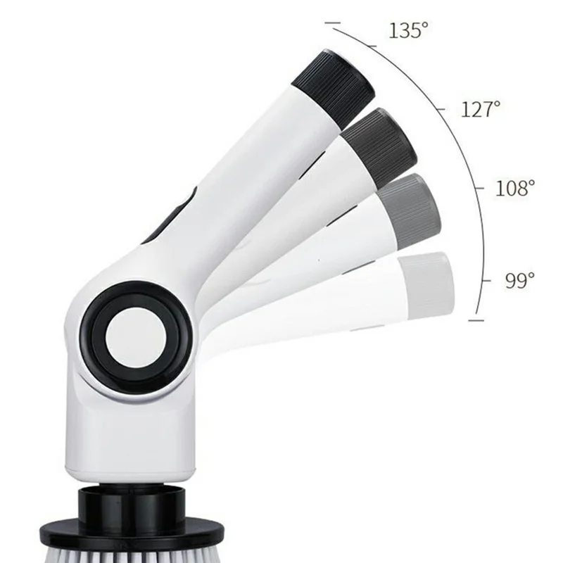 L-0275 7-in-1 Multi-function Electric Cleaning Brush Cordless Handheld Rotating Extendable Scrubber - Black