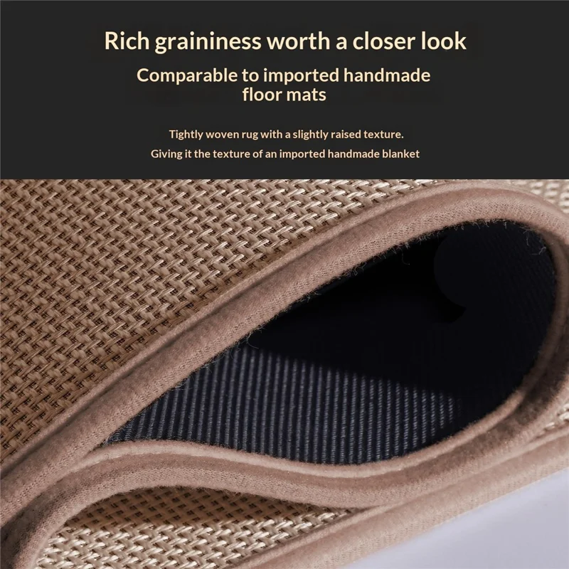 50x80cm Fish Pattern Bath Mat Linen Rubber Non-Slip Bathroom Floor Mat Water Absorption - Brown