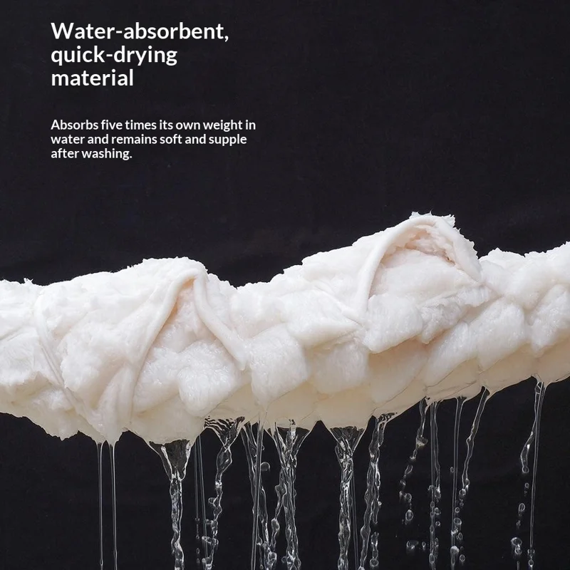 50x80cm Memory Foam Bath Mat Bionic Foot-Drying Design Non-Slip Bathroom Rug 35mm Thick - Beige