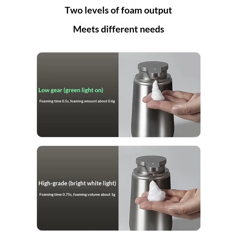 Stainless Steel Automatic Soap Dispenser 350ML Touchless Sensor Hand Sanitizer for Kitchen Bathroom - Cone Liquid