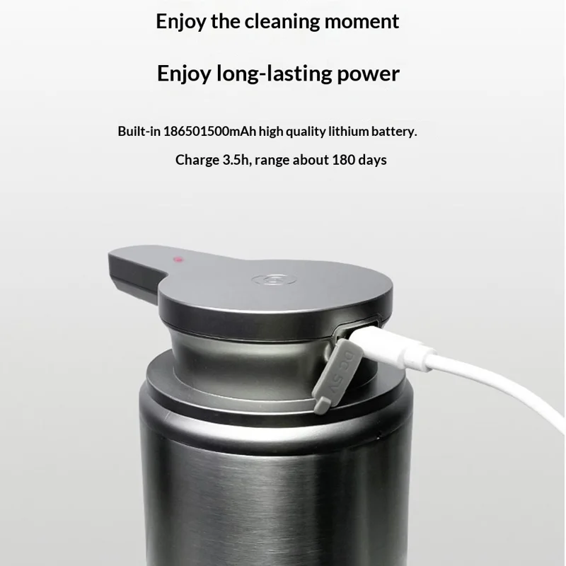 Stainless Steel Automatic Soap Dispenser 350ML Touchless Sensor Hand Sanitizer for Kitchen Bathroom - Cone Liquid