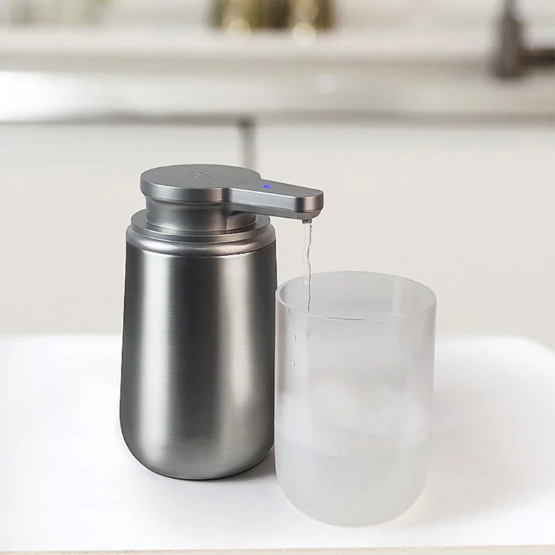 Stainless Steel Automatic Soap Dispenser 350ML Touchless Sensor Hand Sanitizer for Kitchen Bathroom - Cone Liquid