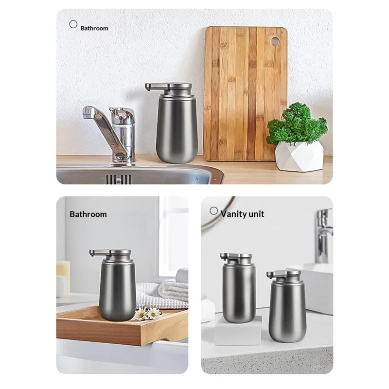 Stainless Steel Automatic Soap Dispenser 350ML Touchless Sensor Hand Sanitizer for Kitchen Bathroom - Cone Liquid