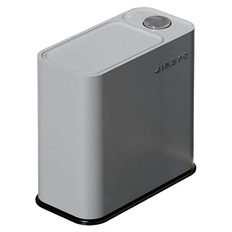 Узкая мусорная корзина объемом 16 л с крышкой, однокасательной кнопкой, экономия места, мусорное ведро для кухни, ванной комнаты — серый цвет