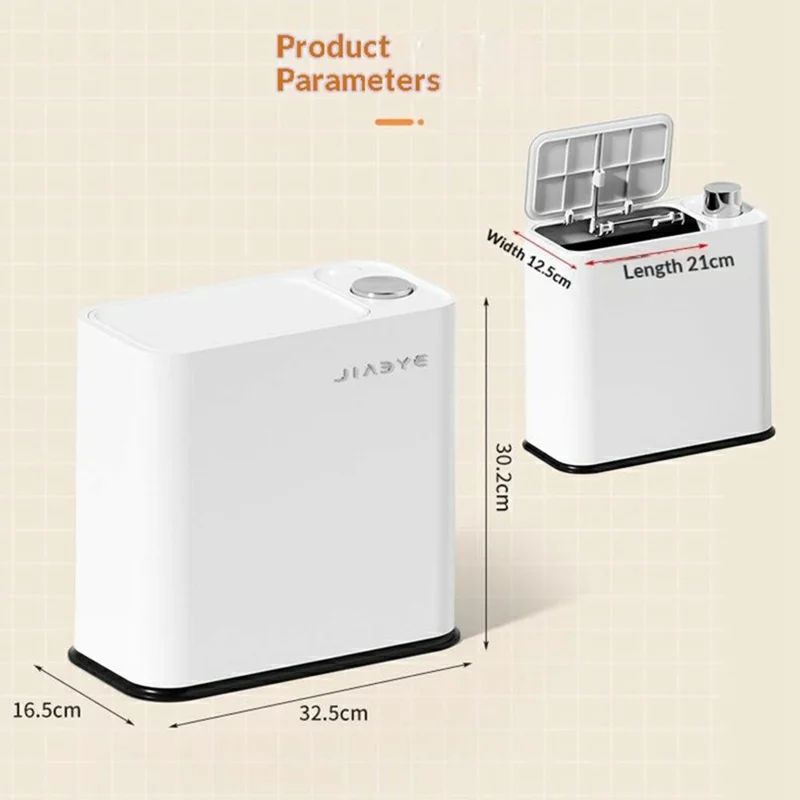 Узкая мусорная корзина объемом 16 л с крышкой, однокасательной кнопкой, экономия места, мусорное ведро для кухни, ванной комнаты — серый цвет