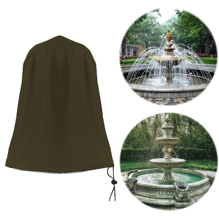 KG0119 Garden Fountain Dust Cover Waterproof Cover Outdoor Sculpture Statue Cover Protector - Grey