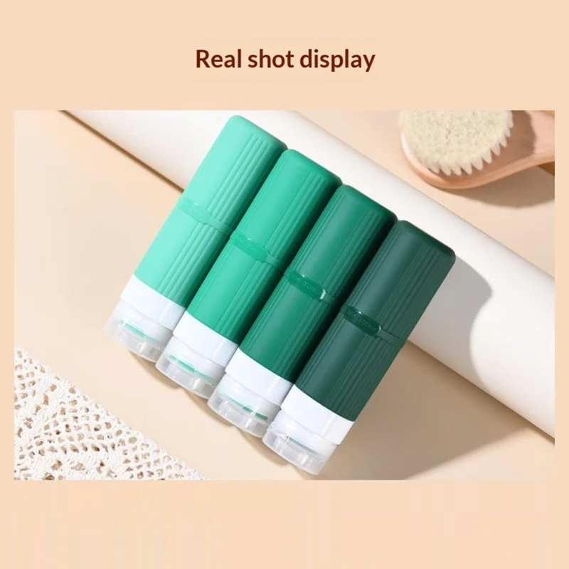 4Pcs 90ml Silicone Travel Bottles Food Grade Squeeze Bottles Set with Labels for Shampoo Lotion - Green