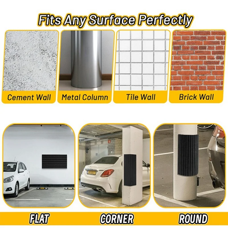 2 Pezzi Protettore per Pareti e Colonne del Garage Autoadesivo in Schiuma EVA Protezioni Paraurti per Protezione da Urti delle Portiere dell'Auto