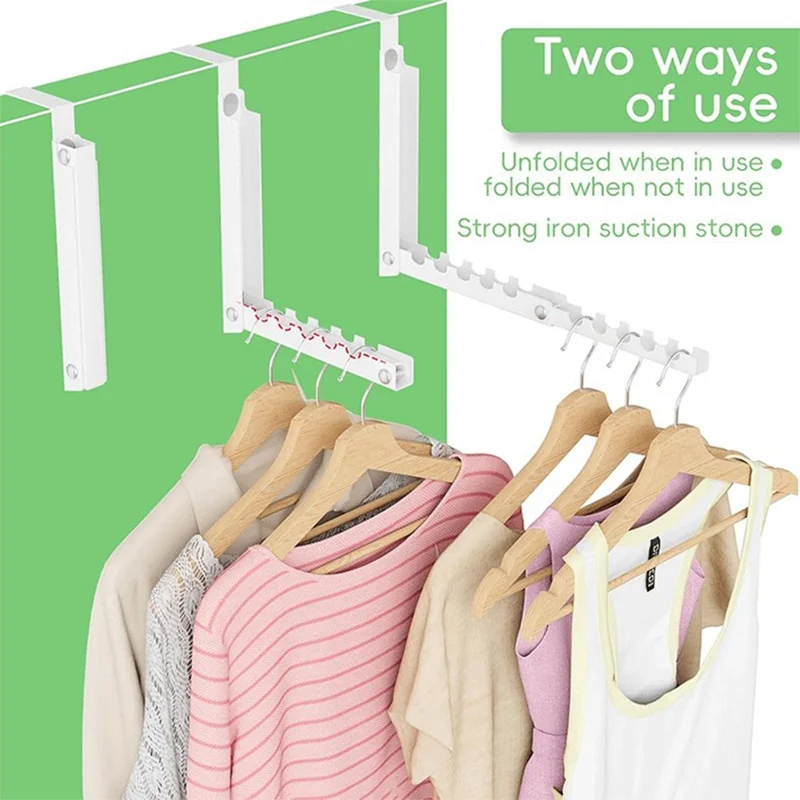 Складная вешалка для двери с 10 крючками, без сверления, расширяемый органайзер, вешалка для одежды для спальни, ванной комнаты