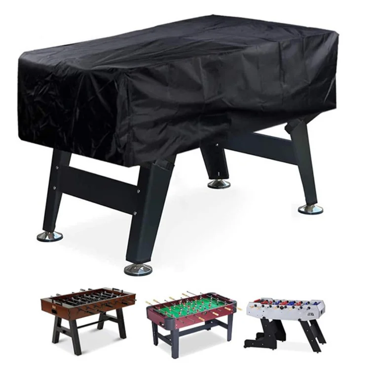 KG0212 Fußballkicker-Abdeckung Outdoor Wasserdicht Patio Kaffee Stuhl Billard Fußball Tisch Staubabdeckung (420D Silberbeschichtung) 