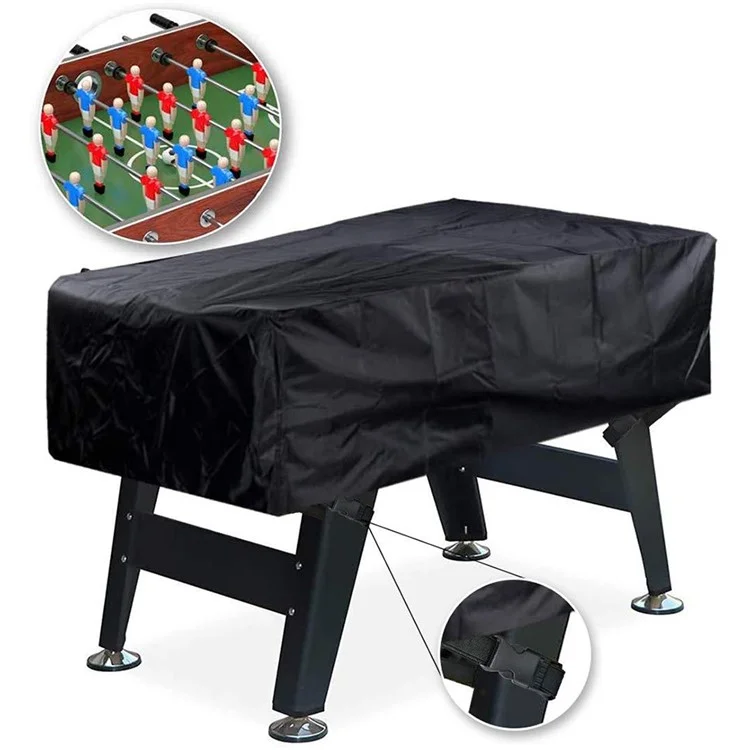 KG0212 Fußballkicker-Abdeckung Outdoor Wasserdicht Patio Kaffee Stuhl Billard Fußball Tisch Staubabdeckung (420D Silberbeschichtung) 