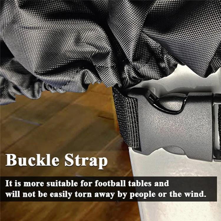 KG0212 Fußballkicker-Abdeckung Outdoor Wasserdicht Patio Kaffee Stuhl Billard Fußball Tisch Staubabdeckung (420D Silberbeschichtung) 