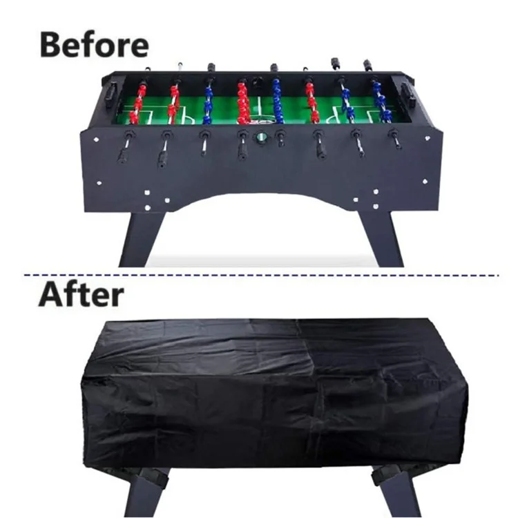 KG0212 Fußballkicker-Abdeckung Outdoor Wasserdicht Patio Kaffee Stuhl Billard Fußball Tisch Staubabdeckung (420D Silberbeschichtung) 
