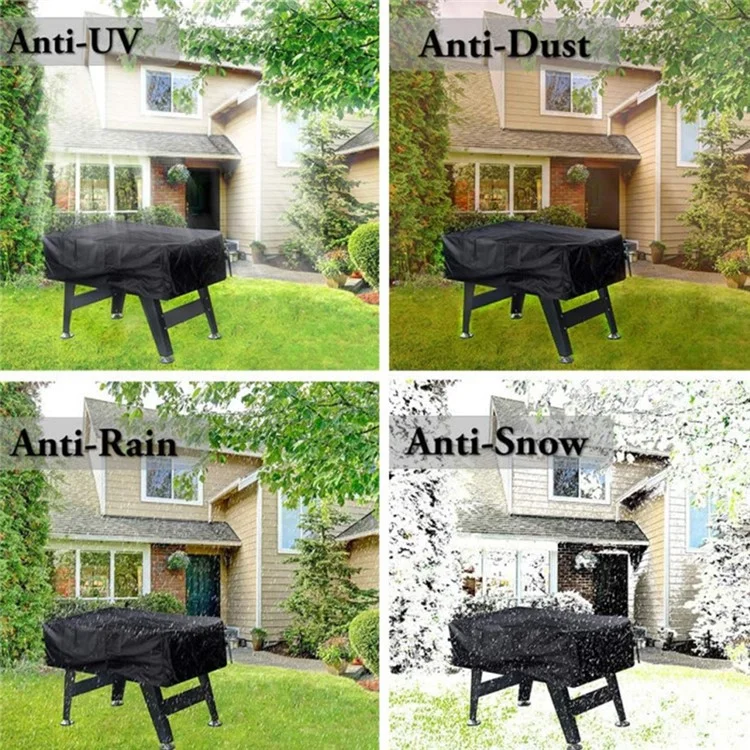 KG0212 Fußballkicker-Abdeckung Outdoor Wasserdicht Patio Kaffee Stuhl Billard Fußball Tisch Staubabdeckung (420D Silberbeschichtung) 