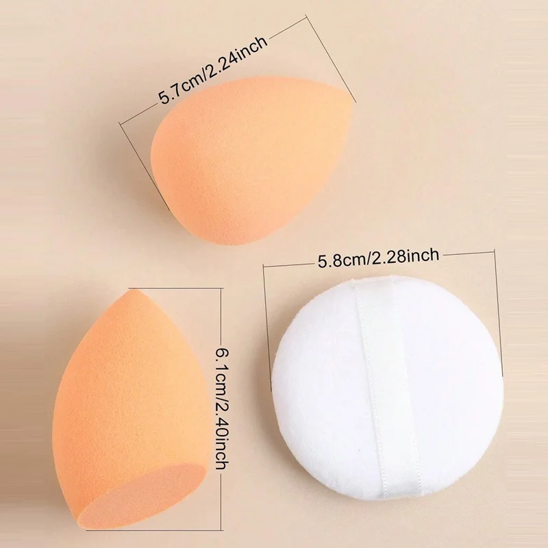 12Pcs Makeup Cosmetic Brush Set with 3 Puff Sponges Professional Long Handle Beauty Tools for Foundation Powder - Black