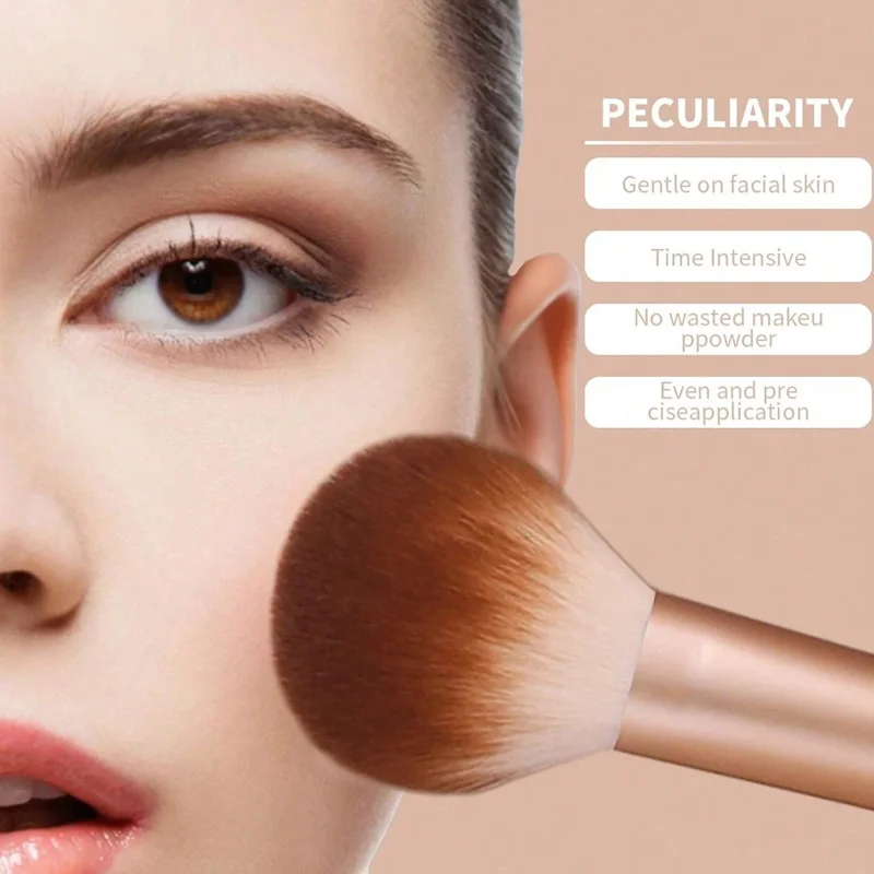 12Pcs Makeup Cosmetic Brush Set with 3 Puff Sponges Professional Long Handle Beauty Tools for Foundation Powder - Black