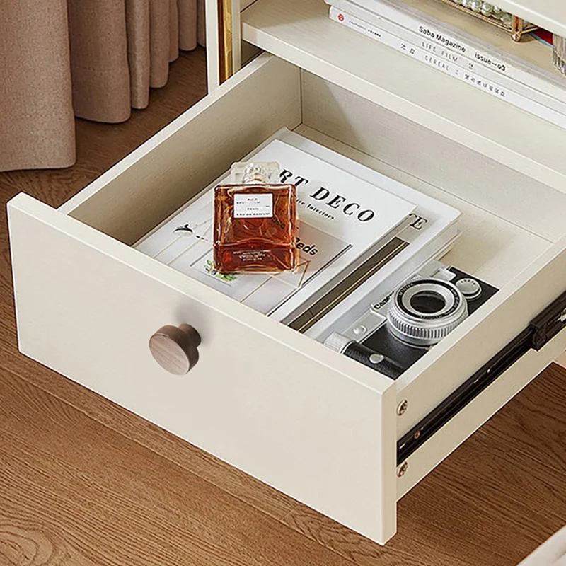 Round Wood Cabinet Handles Drawer Knobs Solid Wood Door Pulls with 22mm Screws for Cabinet Wardrobe Drawer - 3303 /  38x25mm  /  Beige