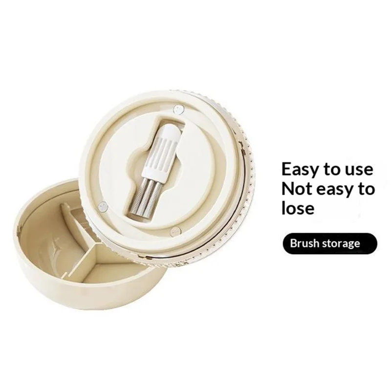 Multifunktionaler Pillenteiler und Organizer 1/2 1/4 Präzises Spalten, tragbare Medikamentenbox (BPA-frei, ohne FDA) - Schwarz