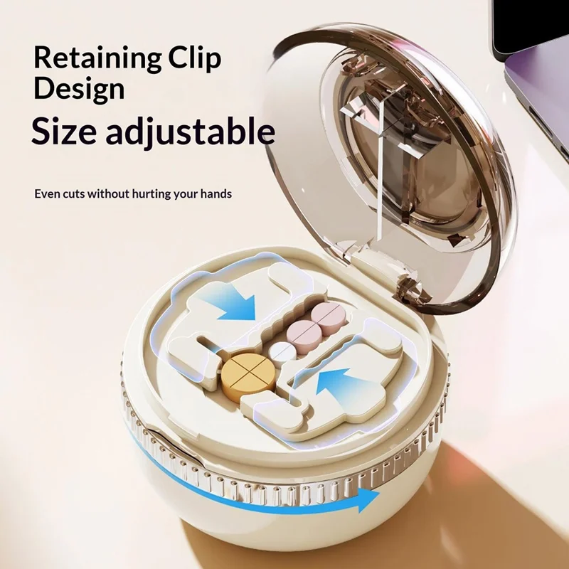 Multifunktionaler Pillenteiler und Organizer 1/2 1/4 Präzises Spalten, tragbare Medikamentenbox (BPA-frei, ohne FDA) - Schwarz