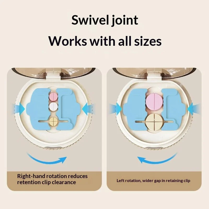 Multifunktionaler Pillenteiler und Organizer 1/2 1/4 Präzises Spalten, tragbare Medikamentenbox (BPA-frei, ohne FDA) - Schwarz