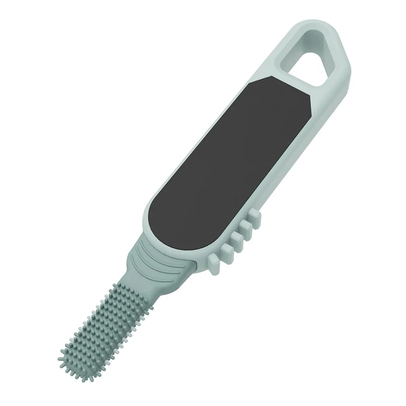 Silicone Foot Scrubber Brush Dual-Head Exfoliating Foot Sander for Callus Dead Skin Removal - Blue